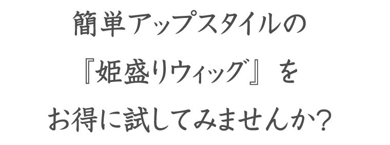 こちらも人気「姫盛りウィッグ」シリーズ