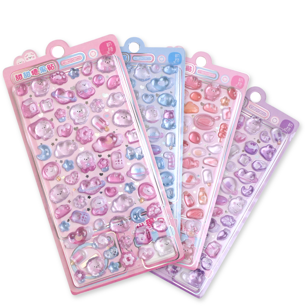 シール ドロップシール 樹脂 ぷくぷく 3Dシール おしり かわいい