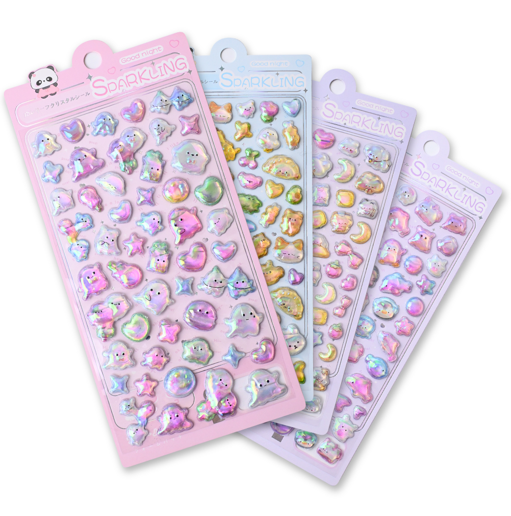 再入荷 】シール ドロップシール オーロラ 樹脂 ぷくぷく ボンボン 3D