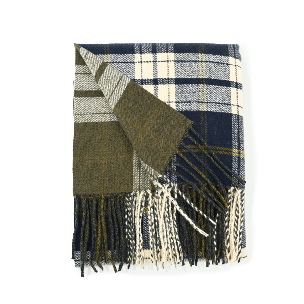 LUCIANNA（ルチアーナ） ストール 大判 チェック バイカラー