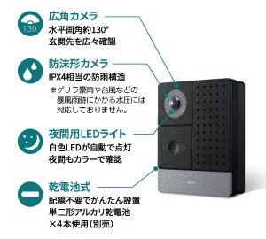 ELPA（エルパ） DHS-SP2220E_1884900_DECTワイヤレステレビドアホン_