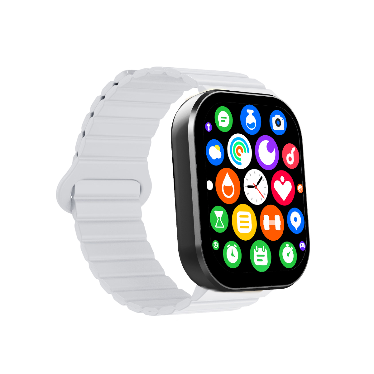SHRATCH スマートウォッチ 通話機能付 1.98インチ大画面 血圧測定 血中