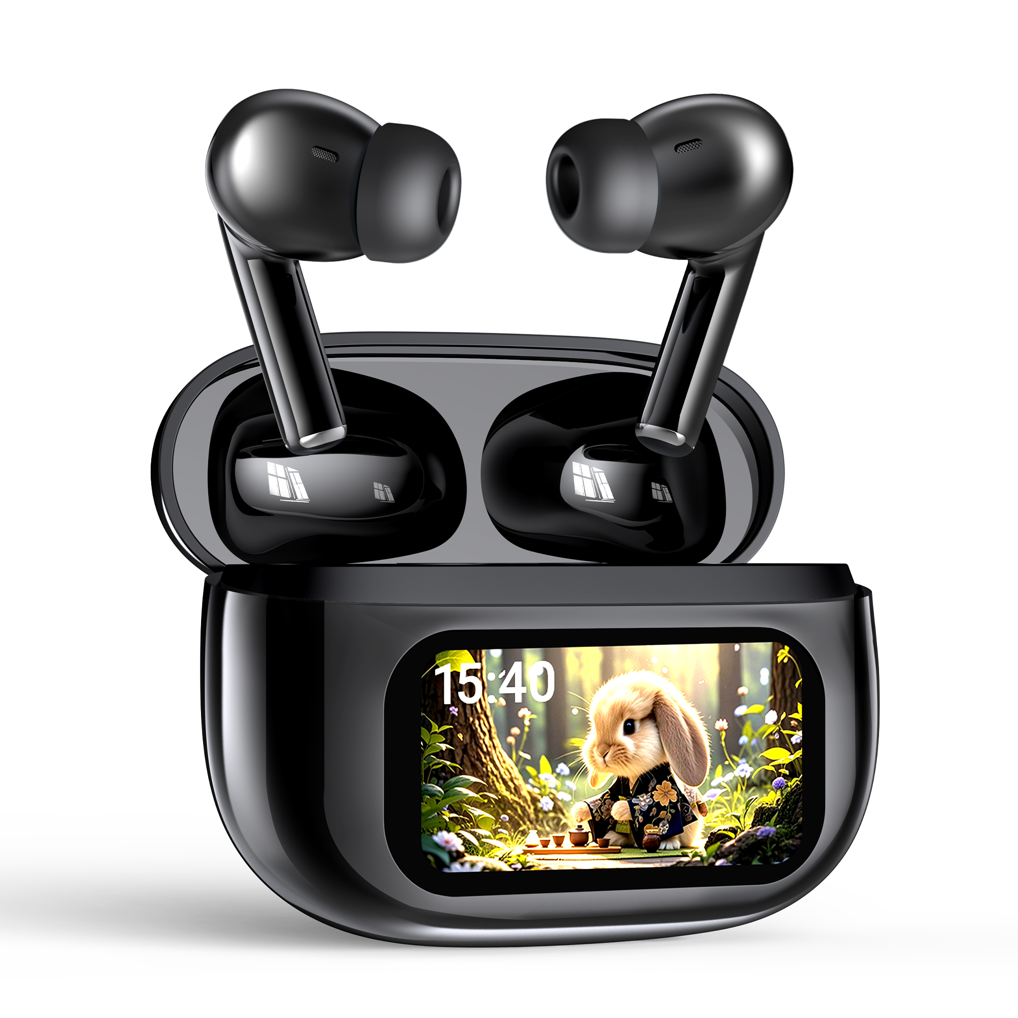 ワイヤレスイヤホン イヤホン bluetoothイヤホン 液晶付き SHRATCH 残量表示 Bluetooth6.0 ANC 自動ペアリング 60H連続再生 HiFi高音質 LEDディスプレイ |  | 01