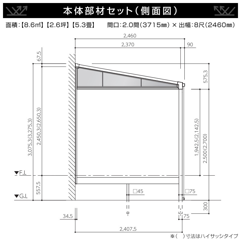 本体部材セット側面