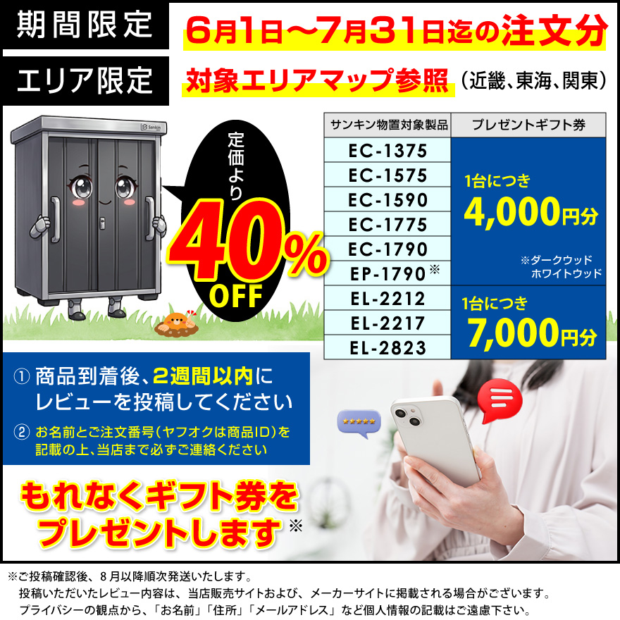 レビュー投稿プレゼント
