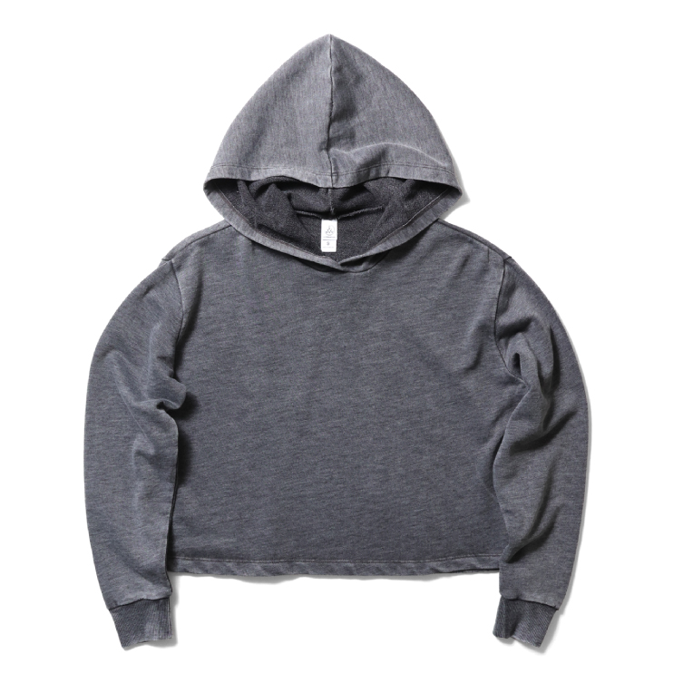 ALTERNATIVE / オルタナティブ  A-8642 Women's Mineral Wash French Terry Crop Pullover Hoodie / クロッププルオーバーフーディー-全3色- | LOS ANGELES APPAREL | 01
