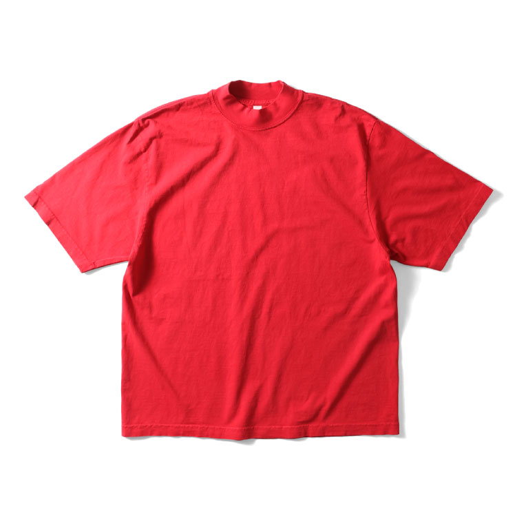 LOS ANGELES APPAREL / ロサンゼルスアパレル  L-1825GD OVERSIZED SHORT SLEEVE HIGH MOCKNECK T-SHIRT / オーバーサイズハイモックネック半袖Tシャツ -全12色-｜extra-exceed｜12