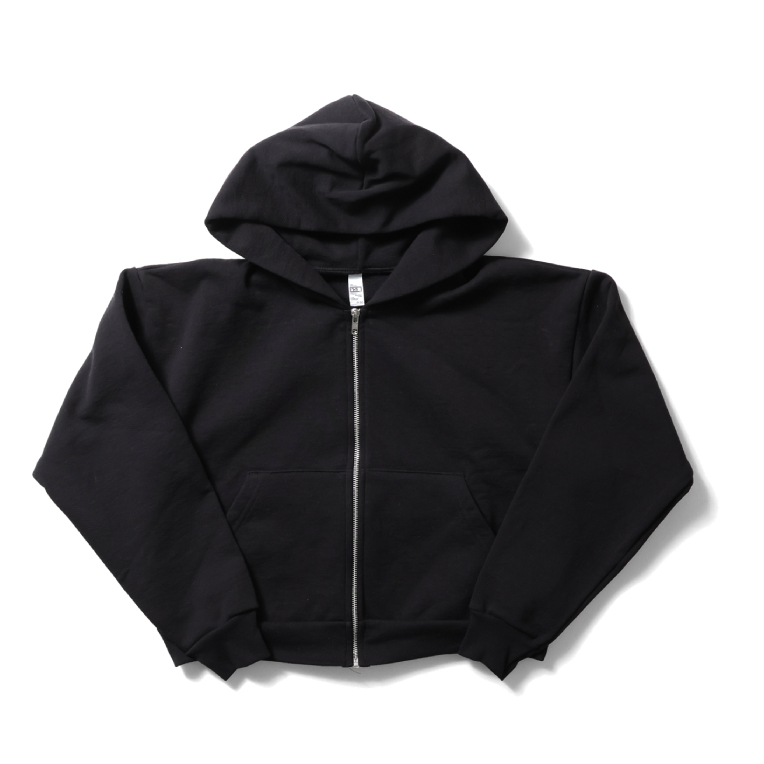LOS ANGELES APPAREL / ロサンゼルスアパレル L-HF16 HEAVY FLEECE CROPPED ZIP UP / ヘビーフリースクロップ丈ジップアップパーカー -全3色-