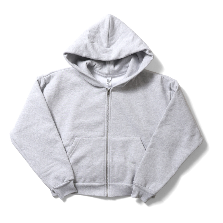 LOS ANGELES APPAREL / ロサンゼルスアパレル L-HF16 HEAVY FLEECE CROPPED ZIP UP / ヘビーフリースクロップ丈ジップアップパーカー -全3色-