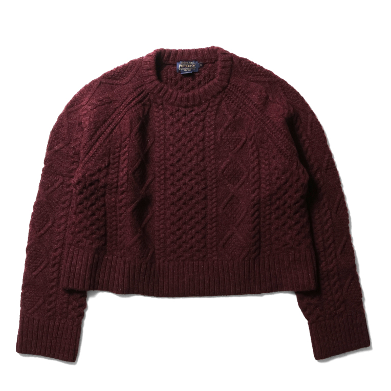【並行輸入品】PENDLETON ペンドルトン PEN2432 WOMEN'S HERITAGE SHETLAND CROPPED FISHERMAN SWEATER / ヘリテージシェットランドフィッシャーマンセーター |  | 01