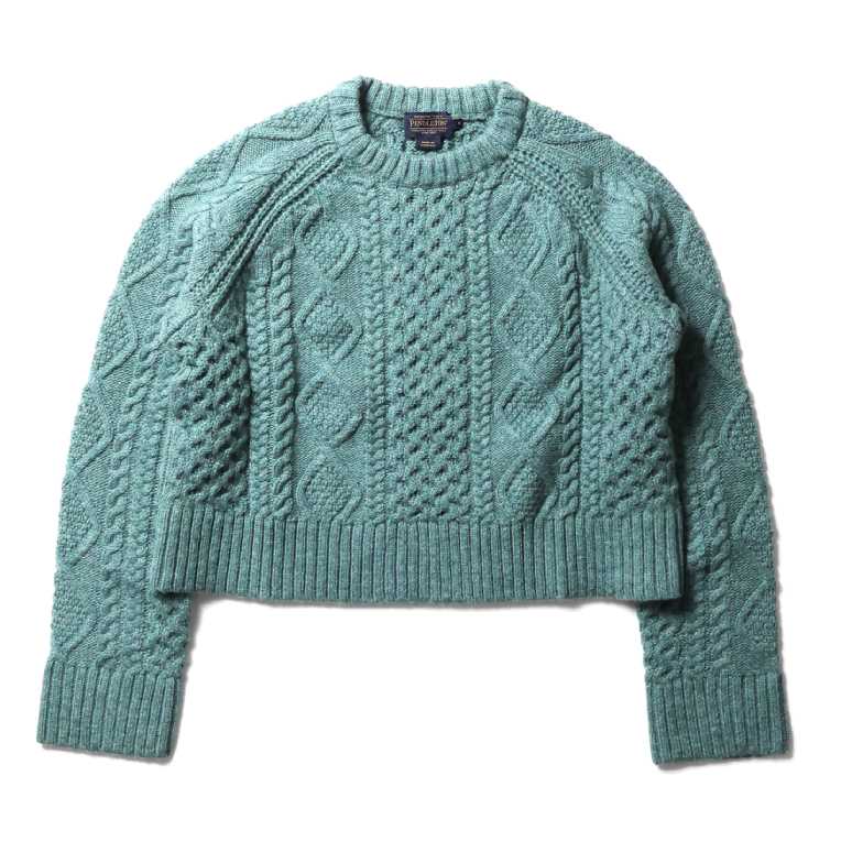 【並行輸入品】PENDLETON ペンドルトン PEN2432 WOMEN'S HERITAGE SHETLAND CROPPED FISHERMAN SWEATER / ヘリテージシェットランドフィッシャーマンセーター |  | 02