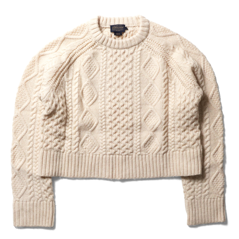 【並行輸入品】PENDLETON ペンドルトン PEN2432 WOMEN'S HERITAGE SHETLAND CROPPED FISHERMAN SWEATER / ヘリテージシェットランドフィッシャーマンセーター |  | 03