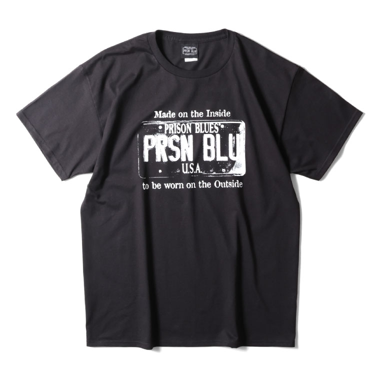 【並行輸入品】PRISON BLUES / プリズンブルース PRBS230 USA PLATE T-SHIRT / プレートロゴプリント半袖Ｔシャツ  -全5色- |  | 01