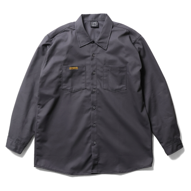 【並行輸入品】PRISON BLUES / プリズンブルース PRBS2533 L/S WORK SHIRT FRONT BUTTON / 長袖 ワークシャツ フロント ボタン |  | 01
