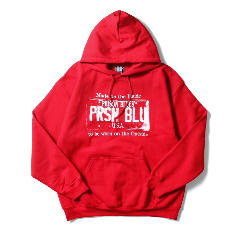 PRISON BLUES / プリズンブルース PRBS3304 USA PLATE PULLOVER PARKA / プレートロゴプリントプルオーバーパーカー  -全3色- |  | 03