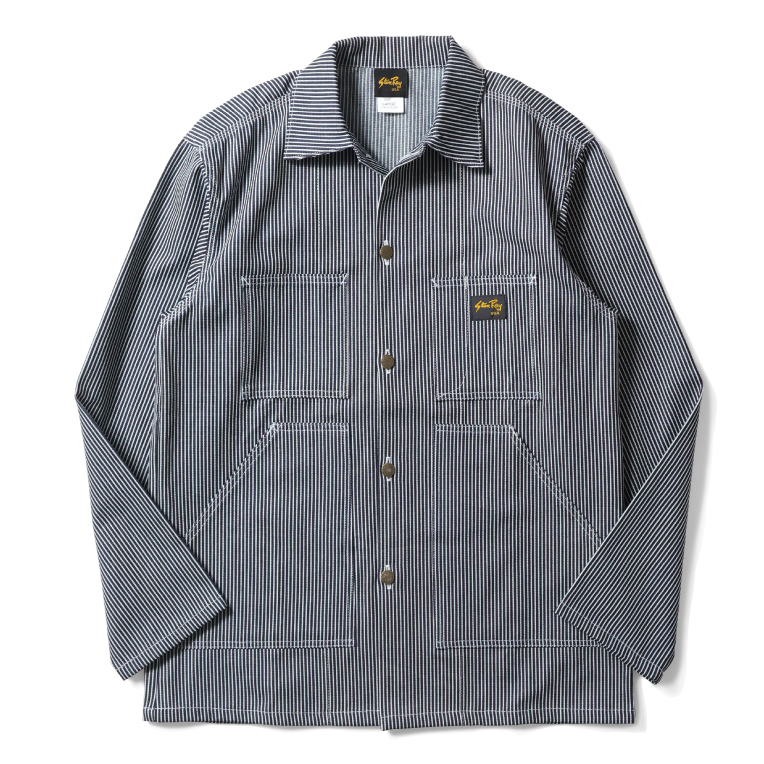 【並行輸入品】STANRAY / スタンレー STR385 SHOP JACKET / ショップジャケット  -ヒッコリー- | Stan Ray | 01