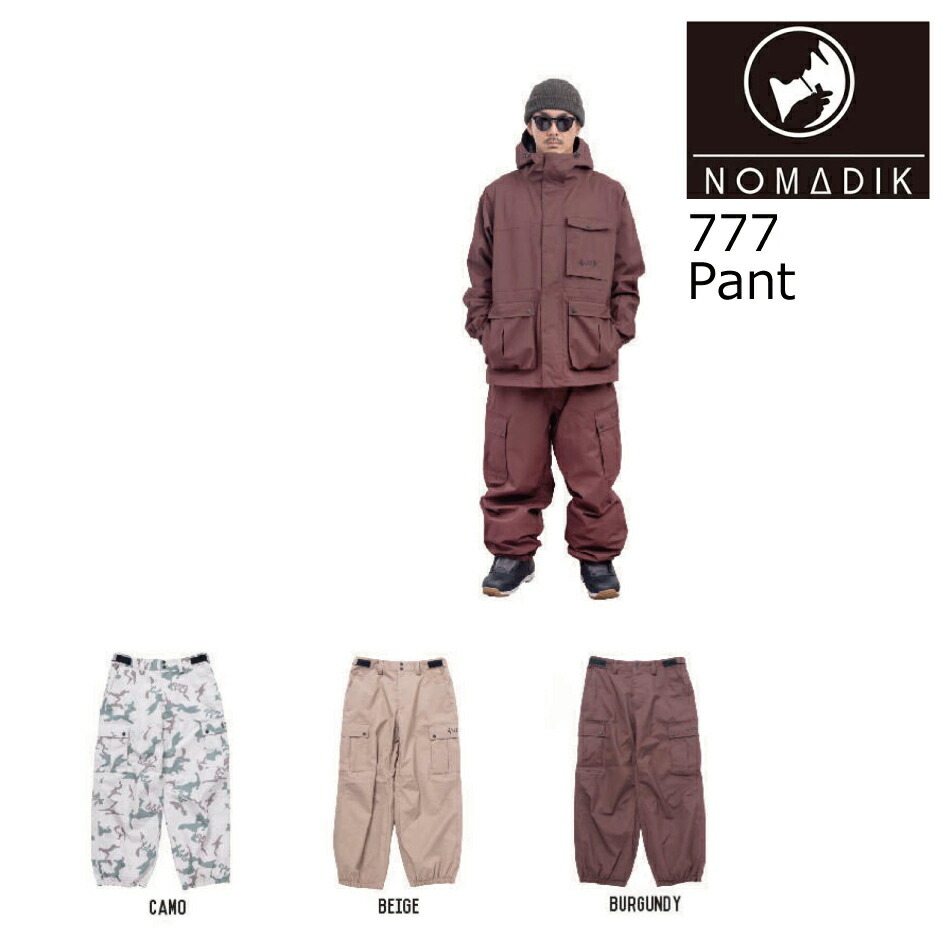 特典あり 24 NOMADIK 777 Pant ノマディック スリーセブンスノーウエア