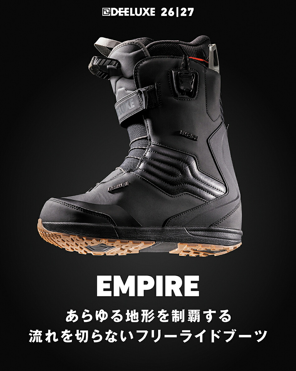 DEELUXE EMPIRE スノーボードブーツ ブラック 27.5 DEELUXE（ディーラックス） 予約商品 26-27 ボードブーツ エンパイア
