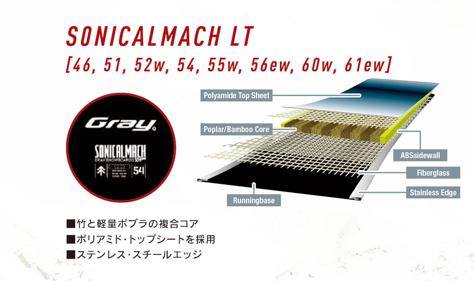 予約商品 26-27 グレイ ボード ソニカルマッハ ライト GRAY