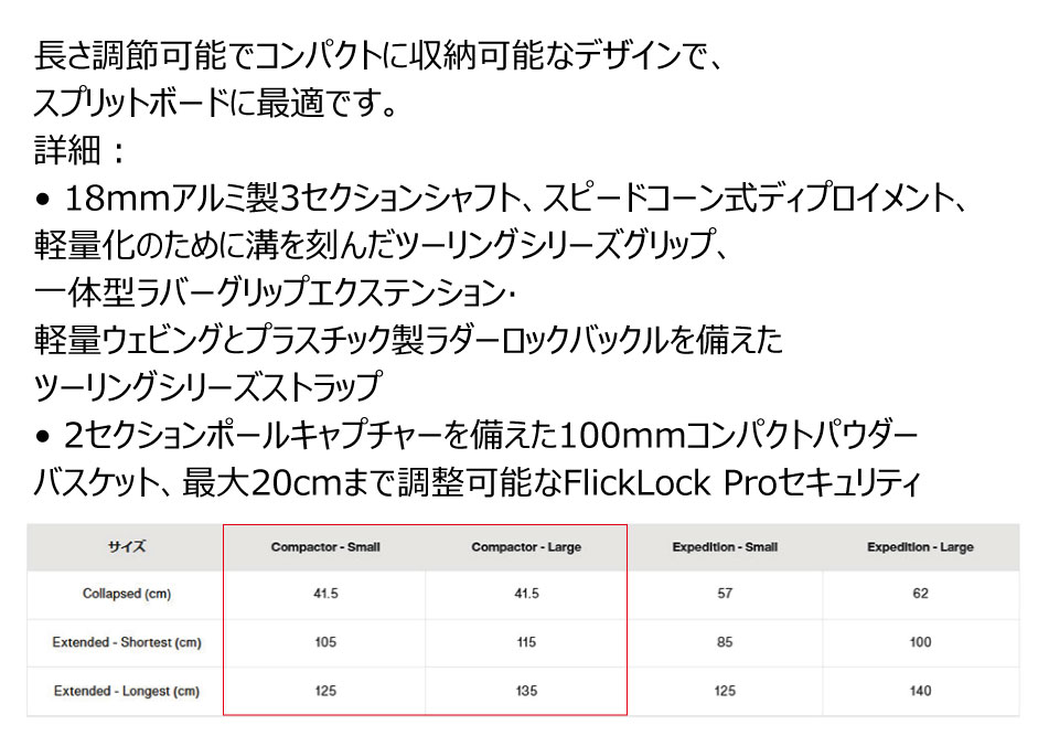 BURTON（バートン） ブラックダイヤモンド コンパクター ポール Burton