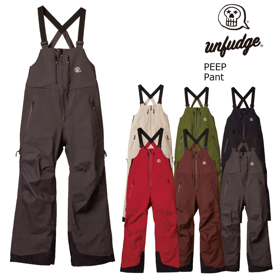 アンファッジ ボードパンツ ピープ ビブ パンツ レギュラー 24-25 UN Unfudge PEEP BIB Pant 予約商品 特典あり ボード  ストレート スノボウエア 太田宜孝 25