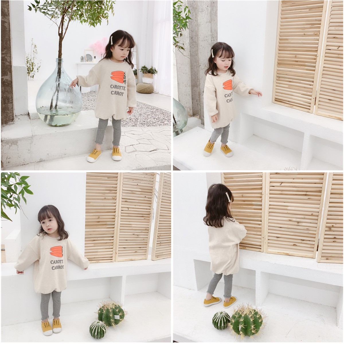 トレーナー 子供服 ロング トップス 春 秋 女の子 韓国 おしゃれ