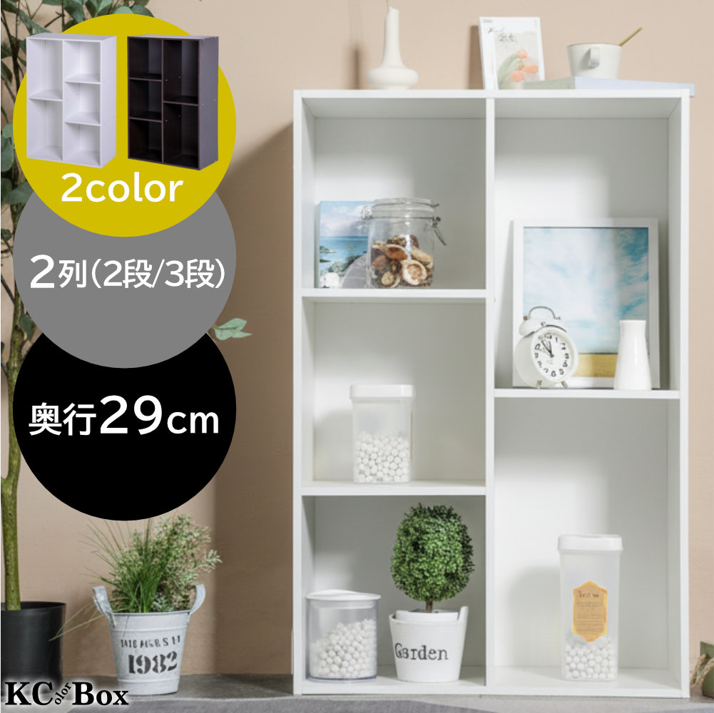 カラーボックス 収納 棚 大容量 2列 2段 3段 ラック 組立 家具 A4対応