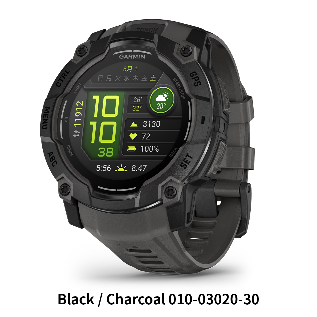 GARMIN ガーミン Instinct 3 AMOLED 50mm Black / Charcoal 010