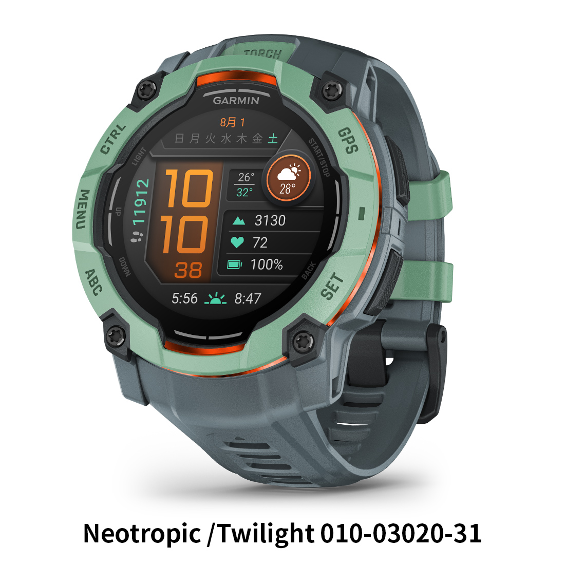 GARMIN ガーミン Instinct 3 AMOLED 50mm Black / Charcoal 010