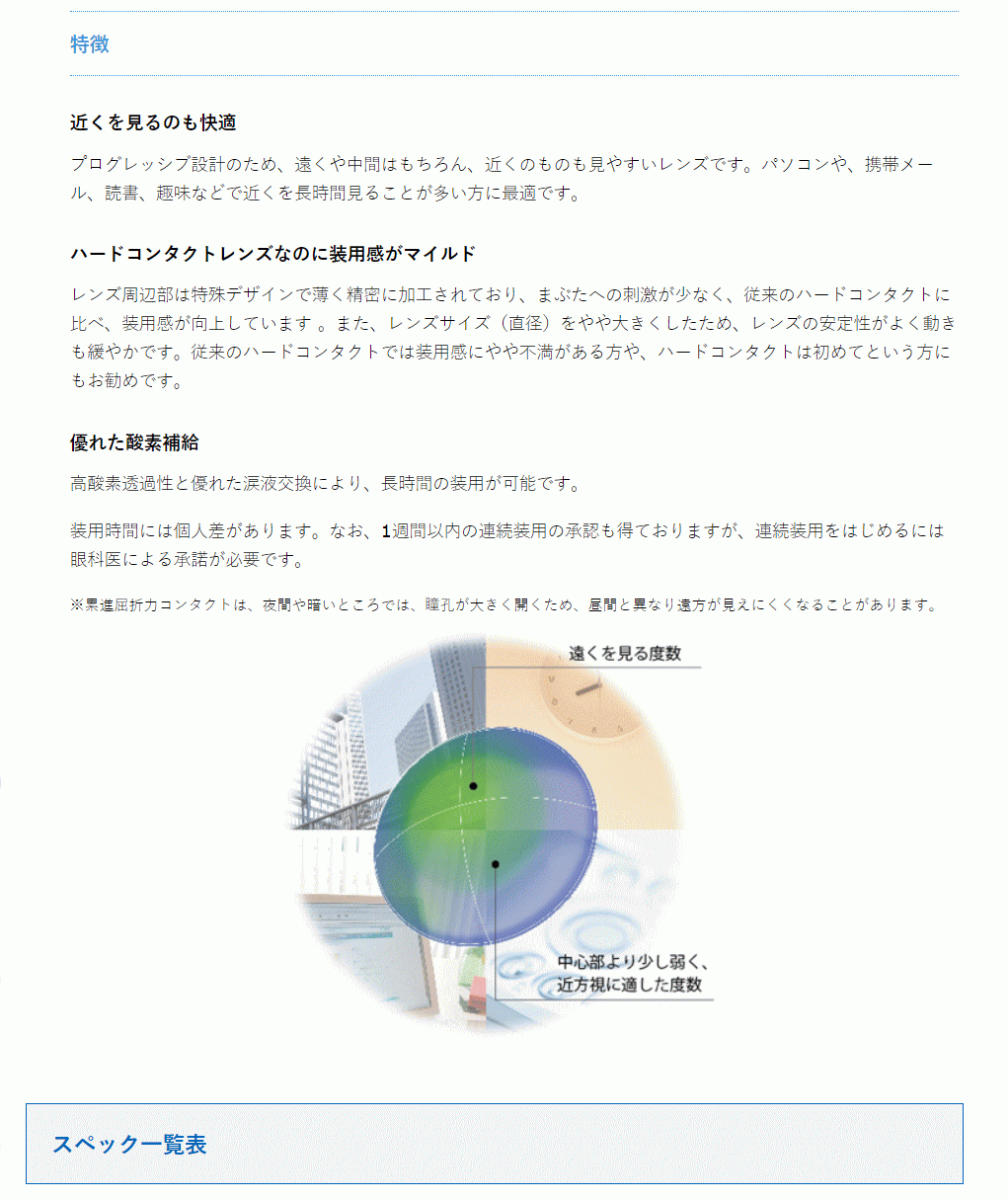 HOYA マルチビューEX(α) アルファ 片眼用 1枚 遠近両用 ハードレンズ