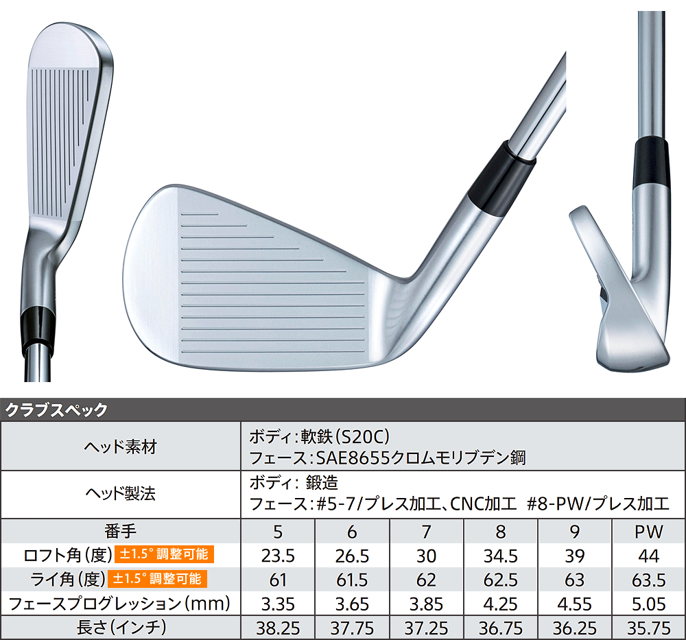 BRIDGESTONE 258CBP アイアン NSPRO MODUS3 TOUR105スチール