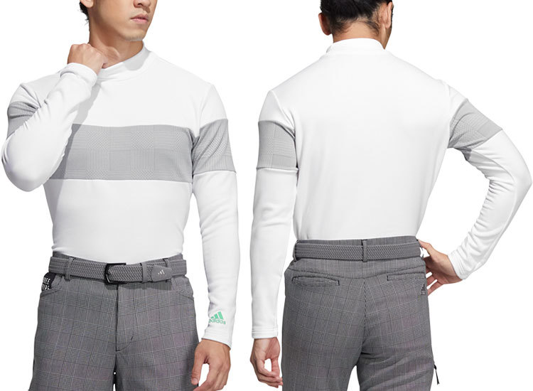 はデザイン㊋ adidas ビッグサイズ EZAKI NET GOLF - 通販 - PayPayモール Golf アディダスゴルフ 2021秋冬モデルウエア ファブリックミックス 保温 長袖モックネックシャツ 「BO215」 モデルウエ