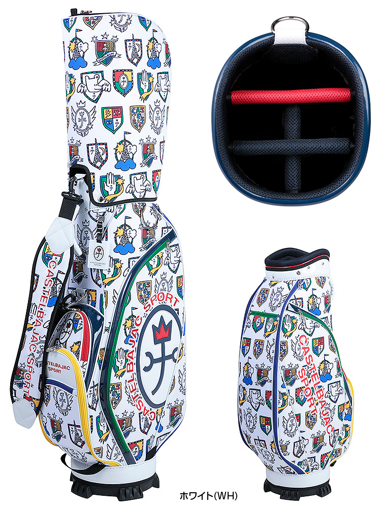 【新品】CASTELBAJAC CBC034 キャディバッグ ホワイト CASTELBAJAC SPORT カステルバジャック 正規品 メンズキャディ