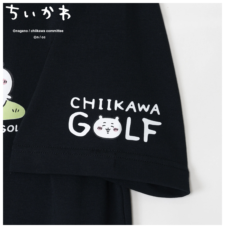 ちいかわ GOLF モックネック Tシャツ ちいかわグリーン ブラック