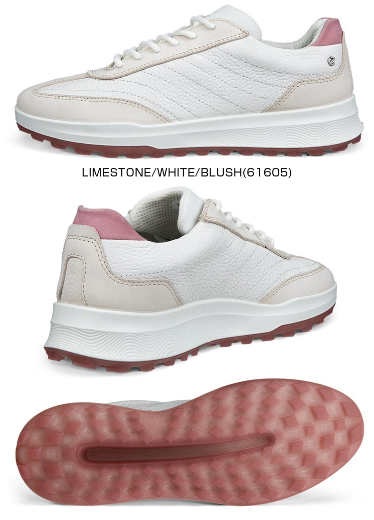 376番 新品ecco ゴルフシューズピンク/グレー23.5cm ソフトスパイク ecco ゴルフシューズ BIOM H5 115003 レディース スパイクレス 紐
