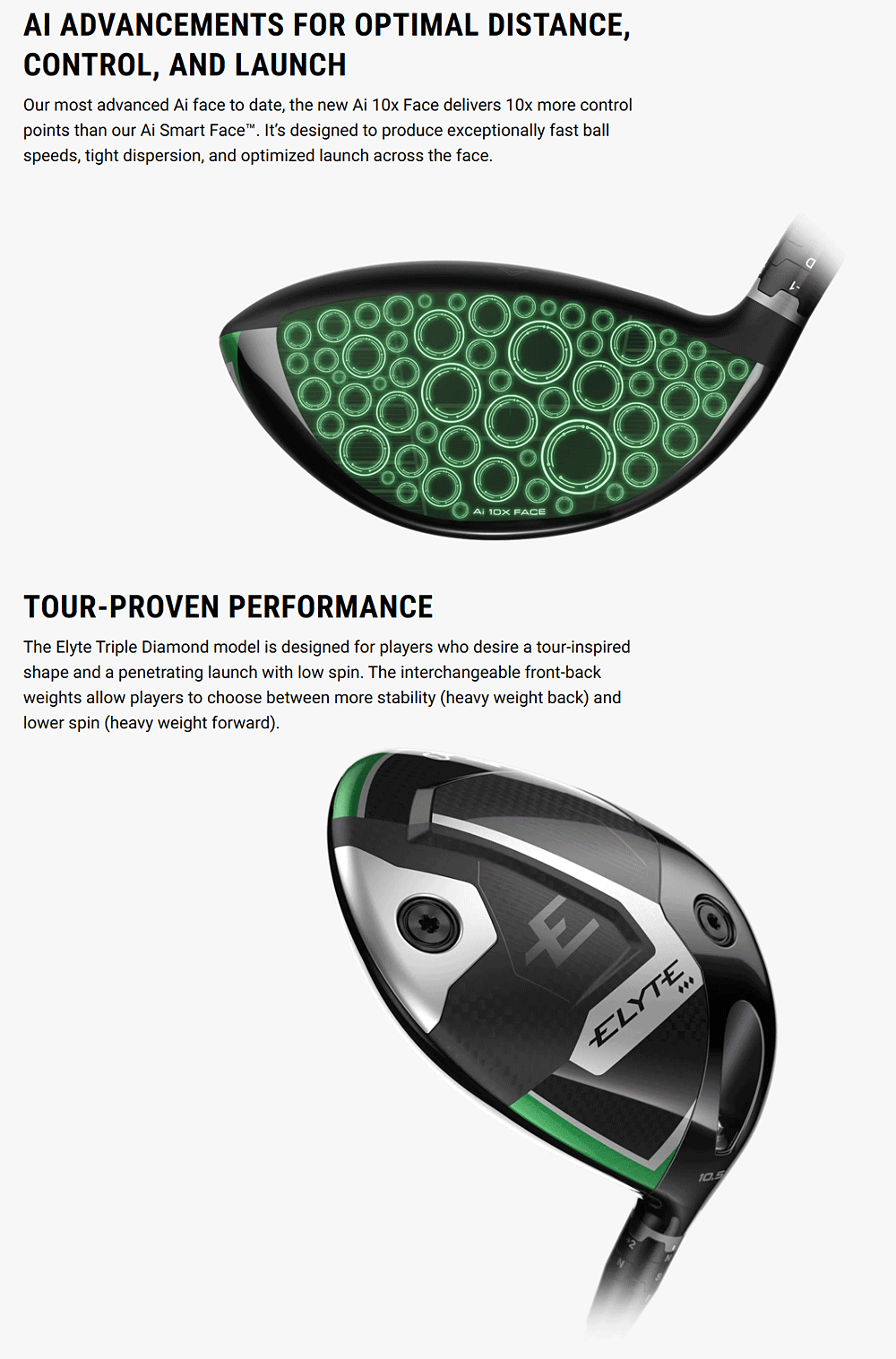 Callaway 【US直輸入品】 キャロウェイ ELYTE TRIPLE DIAMOND