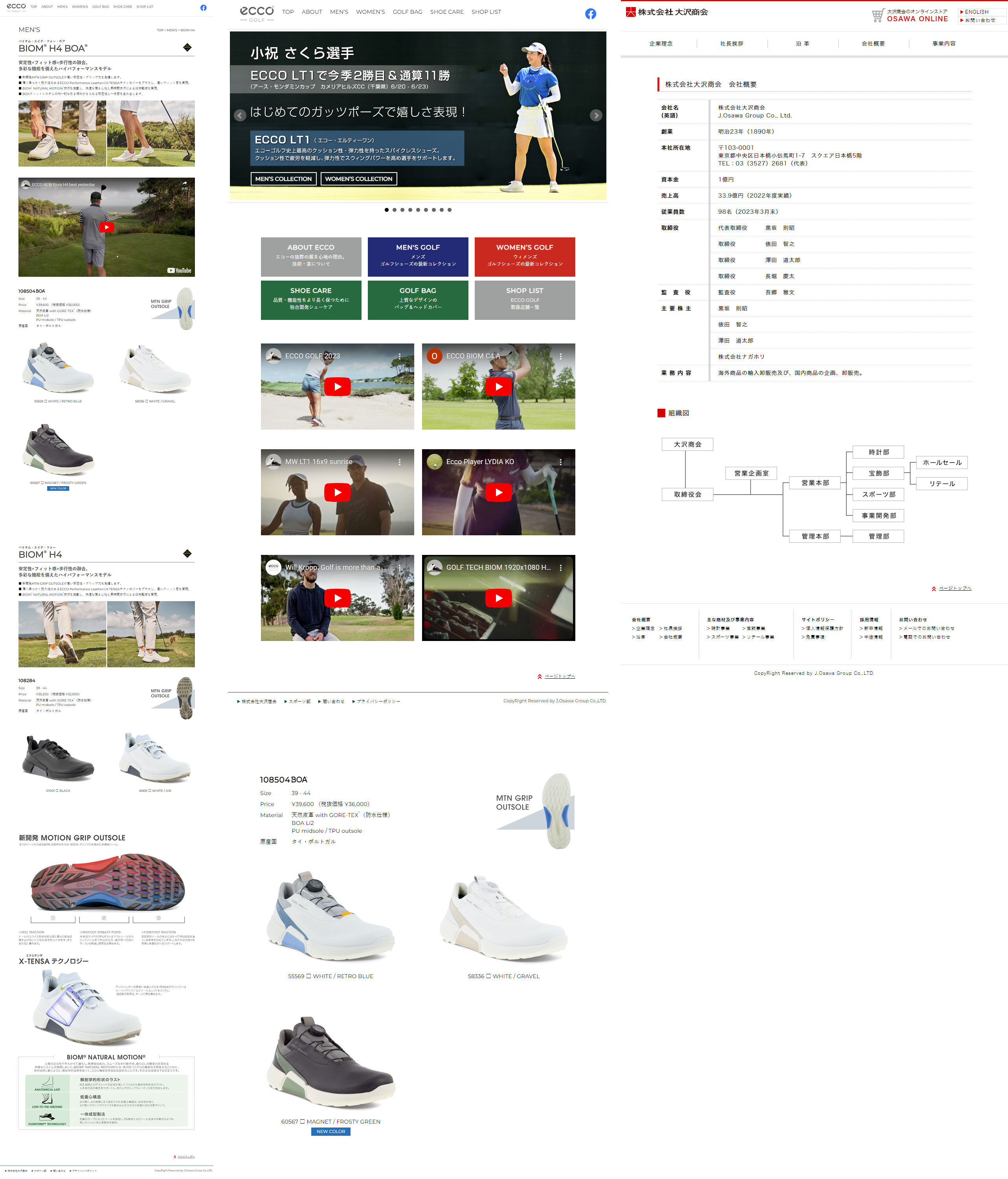 ecco ECCO エコー 日本正規品 BIOM H4 BOA バイオム エイチ