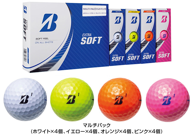 BRIDGESTONE GOLF ブリヂストンゴルフ日本正規品 EXTRA SOFT エクストラソフト 2023モデル ゴルフボール  1ダース(12個入)