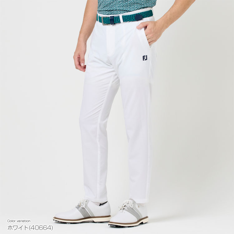 Foot Joyフットジョイ テーパードパンツ ゴルフウェア ホワイト 撥水 FootJoy（フットジョイ） ゴルフウエア メンズ ロングパンツ