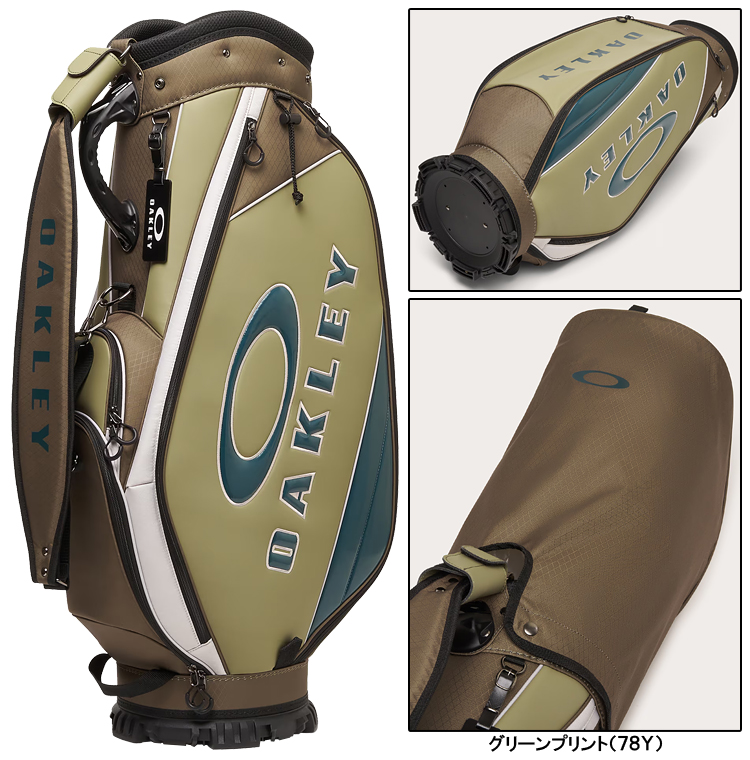 新品 オークリー OAKLEY ゴルフ キャディバッグ グリーンプリント OAKLEY（オークリー） 正規品 OAKLEY GOLF BAG 18.0 ゴルフ バッグ