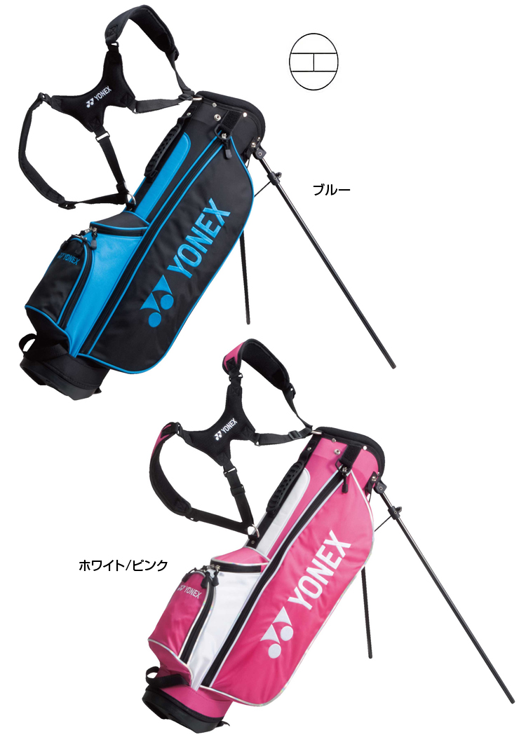 YONEX ヨネックス キャディバッグ ブラック ピンク レディース YONEX（ヨネックス） 日本正規品 YJ16 ジュニア スタンドバッグ