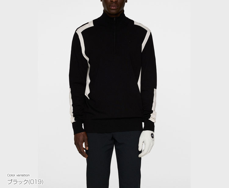 美品★ J.リンドバーグ モックネック ジップアップ セーター J.LINDEBERG（ジェイリンドバーグ） ニット セーター 「J.LINDEBERG
