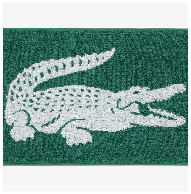 LACOSTE（ラコステ） 日本正規品 ワニロゴ ジャカード スポーツタオル