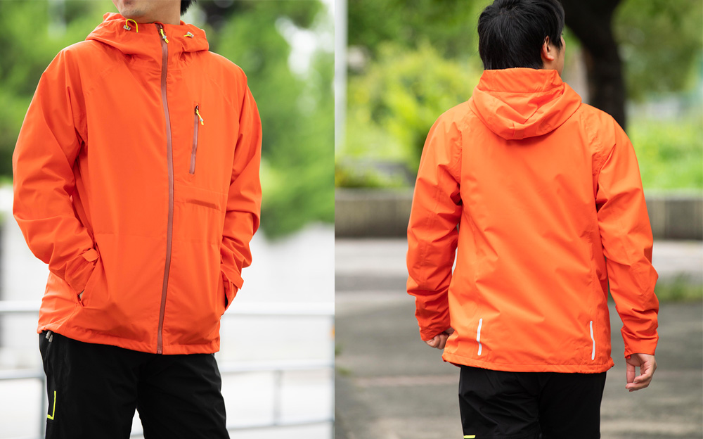 Makku（マック） フーディライトレインジャケット オレンジ mku-as820