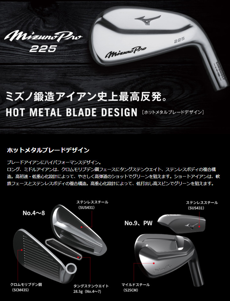 特注品即納】MIZUNO(ミズノ)日本正規品 Mizuno Pro 225 ミズノプロアイアン NSPRO MODUS3 TOUR105スチールシャフト  単品(#4) 2021モデル 「5KJXB31774」 :mz-ir-mzpro225-mds:EZAKI NET GOLF - 通販 -  Yahoo!ショッピング