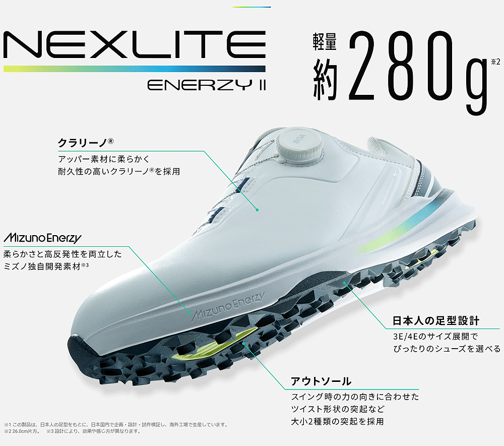 MIZUNO（ミズノ） 正規品 NEXLITE ENERZY II WIDE BOA ネクスライト