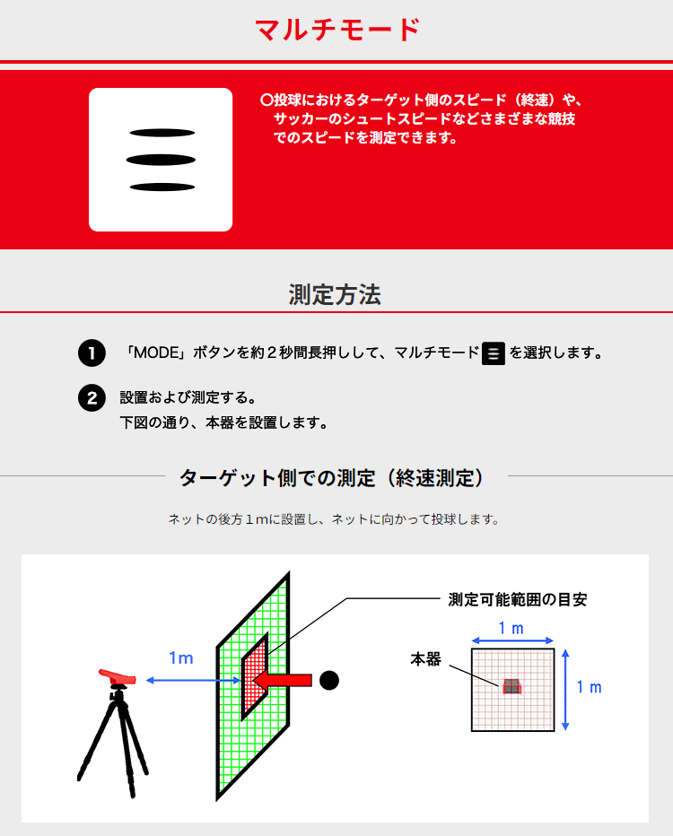 PRGR プロギア 正規品 マルチスピード測定器 RED EYES POCKET レッド 