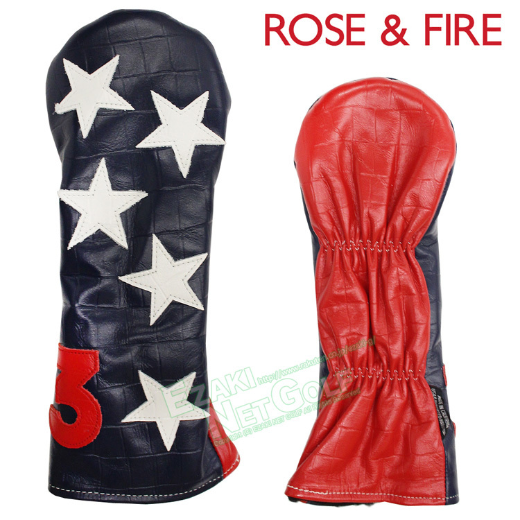 バーでは ROSE & FIRE (ローズアンドファイア)日本正規品 US星条旗 オンラインオリジナル 値下げ ローズアンドファイア ヘッドカバー 3点セット アクセサリー