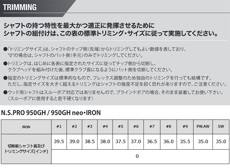 NIPPON SHAFT 日本シャフト 日本正規品 N.S.PRO 950GH スチールシャフト 単品 「 アイアン用 NSPRO 」 :  ns-nspro950gh : EZAKI NET GOLF - 通販 - Yahoo!ショッピング