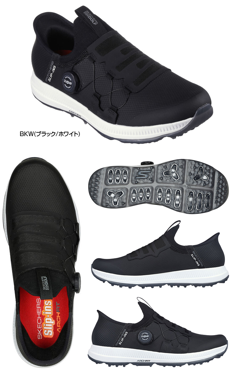 SKECHERS スケッチャーズ日本正規品 GO GOLF ELITE5 Slip-ins エリート5 スリップインズ メンズ  スパイクレスゴルフシューズ 2023モデル 「 214066 」